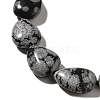 Natural Snowflake Obsidian Beads Strands X-G-I377-A28-4
