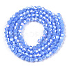 Opaque Solid Color Electroplate Glass Beads Strands LS-EGLA-A039-P2mm-B19-3