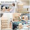 4-Tier Wood Earring Display Card Stands ODIS-WH0054-01-6