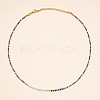 Bohemian-style semi-precious gemstone rice bead necklace ST9183651-1