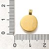 Ion Plating(IP) 304 Stainless Steel Pave Shell Pendants STAS-K263-61G-3