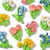 12Pcs 6 Styles Opaque Resin Decoden Cabochons RESI-FS0001-68-2