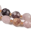 Natural Violet Strawberry Quartz Beads Strands G-N342-149I-05-4