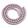 Opaque Solid Color Glass Beads Strands GLAA-T032-P4mm-07-3