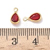 Brass Glass Charms KK-Z136-15G-02-3