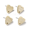 Ash Wood Stud Earring Findings EJEW-N017-011E-1
