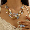 Retro Alloy Resin Dangle Earrings & Multi-Layered Necklaces Sets FS-WG198EF-02-1