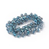 Transparent Electroplate Glass Beads Strands EGLA-F152A-FR02-2