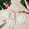 Animal Theme Unfinished Blank Wooden Pendants Set for Painting Arts WOOD-WH0124-26C-4