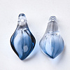 Two Tone Transparent Spray Painted Glass Pendants GLAA-S054-007D-01-2
