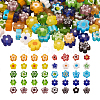 300Pcs 10 colors Handmade Millefiori Glass Beads LAMP-TA0002-05-3