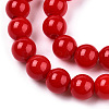 Opaque Solid Color Glass Beads Strands GLAA-T032-P8mm-04-2