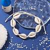 Natural Cowrie Shell Braided Bead Bracelets BJEW-JB10093-2