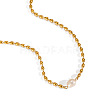 French Natural Freshwater Pearl Potato Stainless Steel Rice Beaded Necklaces for Women LS-KT1786-5