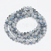 Electroplate Glass Beads Strands EGLA-A034-J6mm-I01-2