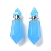 Faceted Glass Perfume Bottle Pendants GLAA-G080-01F-P-1