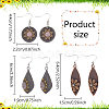 ANATTASOUL 3 Pairs 3 Style Alloy Lotus Flower Dangle Earrings for Women EJEW-AN0004-15-2