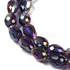 Transparent Electroplate Glass Beads Strands EGLA-N013-T4mm-B06-3