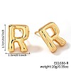 Brass Stud Earrings LS-UV9543-18-1