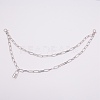 Alloy Padlock Charm Chains Belt AJEW-WH0126-29P-1