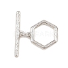 Hexagon Brass Toggle Clasps KK-G548-40P-1
