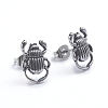 Retro 304 Stainless Steel Stud Earrings EJEW-L248-003AS-1