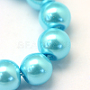 Baking Paint Pearlized Glass Pearl Round Bead Strands HY-Q003-12mm-48-3
