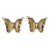 Brass Pave Faceted Glass Connector Charms FIND-Z020-03D-1