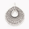 Tibetan Style Alloy Big Pendants X-TIBEP-S312-08AS-RS-1