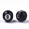 Spray Painted Acrylic Beads X-SACR-N009-05-2