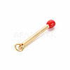Brass Enamel Pendants X-KK-S362-032C-NR-2