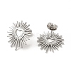304 Stainless Steel Hollow Out Heart Stud Earrings for Women EJEW-E271-02P-2