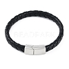 Braided Microfiber Leather Cord Bracelets BJEW-P328-07A-P-1