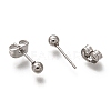 304 Stainless Steel Ball Stud Earrings EJEW-L254-01E-P-2
