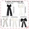 5Pcs 5 Colors Cloth Bowknot Hair Barrettes PHAR-SP0001-15-2