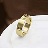 Cross Pattern 201 Stainless Steel Finger Rings FS-WG329CB-07-1