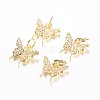 Long-Lasting Plated Brass Micro Pave Cubic Zirconia Charms ZIRC-F069-32G-1