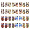 32PCS 8Colors Printed Alloy Pendants ENAM-TA0001-86-3