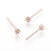 304 Stainless Steel Stud Earring Findings X-STAS-D448-087RG-3mm-1