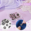 15Pcs 5 Styles 1-Hole Alloy Enamel Shank Buttons BUTT-TA0001-47B-5