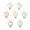Imitation Shell & Pearl Acrylic Pendants PALLOY-JF04518-02-1