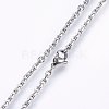 304 Stainless Steel Cable Chain Necklaces NJEW-P226-01P-01-2