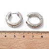 Clear Cubic Zirconia Star Hoop Earrings EJEW-C022-06P-01-5