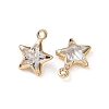 Brass Glass Pendants KK-C253-04G-2