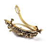 Flower Alloy Rhinestone Hair Barrettes PHAR-S604-01AG-04-3