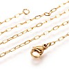 304 Stainless Steel Cable Chains Necklaces MAK-L015-37B-2