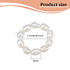 1Pc Natural Pearl Beaded Stretch Finger Ring for Women RJEW-AN0001-02-2