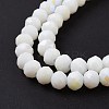 Electroplate Opaque Solid Color Glass Beads Strands EGLA-A044-P6mm-L01-4