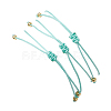 3Pcs 3 Styles Gemstone Braided Bead Bracelets BJEW-JB11146-03-5