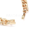 Cubic Zirconia Link Bracelet with Golden Brass Curb Chains BJEW-C055-06I-G-3